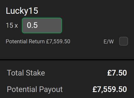 ew lucky 15 calculator|Lucky 15 Calculator .